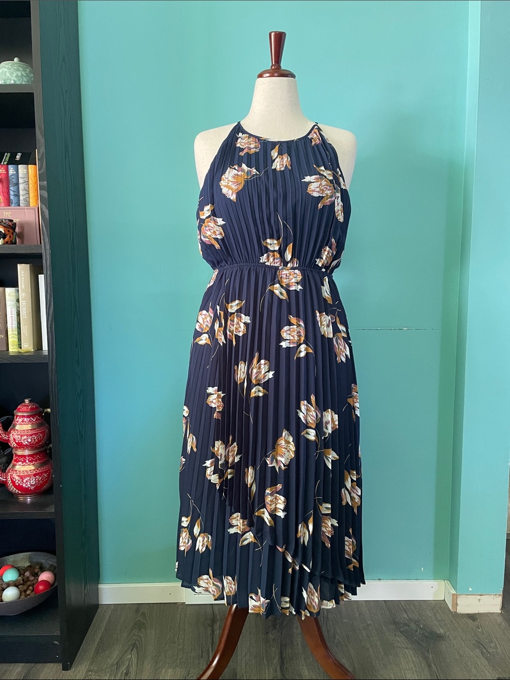 Daniel Rainn - Herra Halter Neck Dress - Navy Print - S